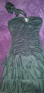 Black Evening Halter Dress